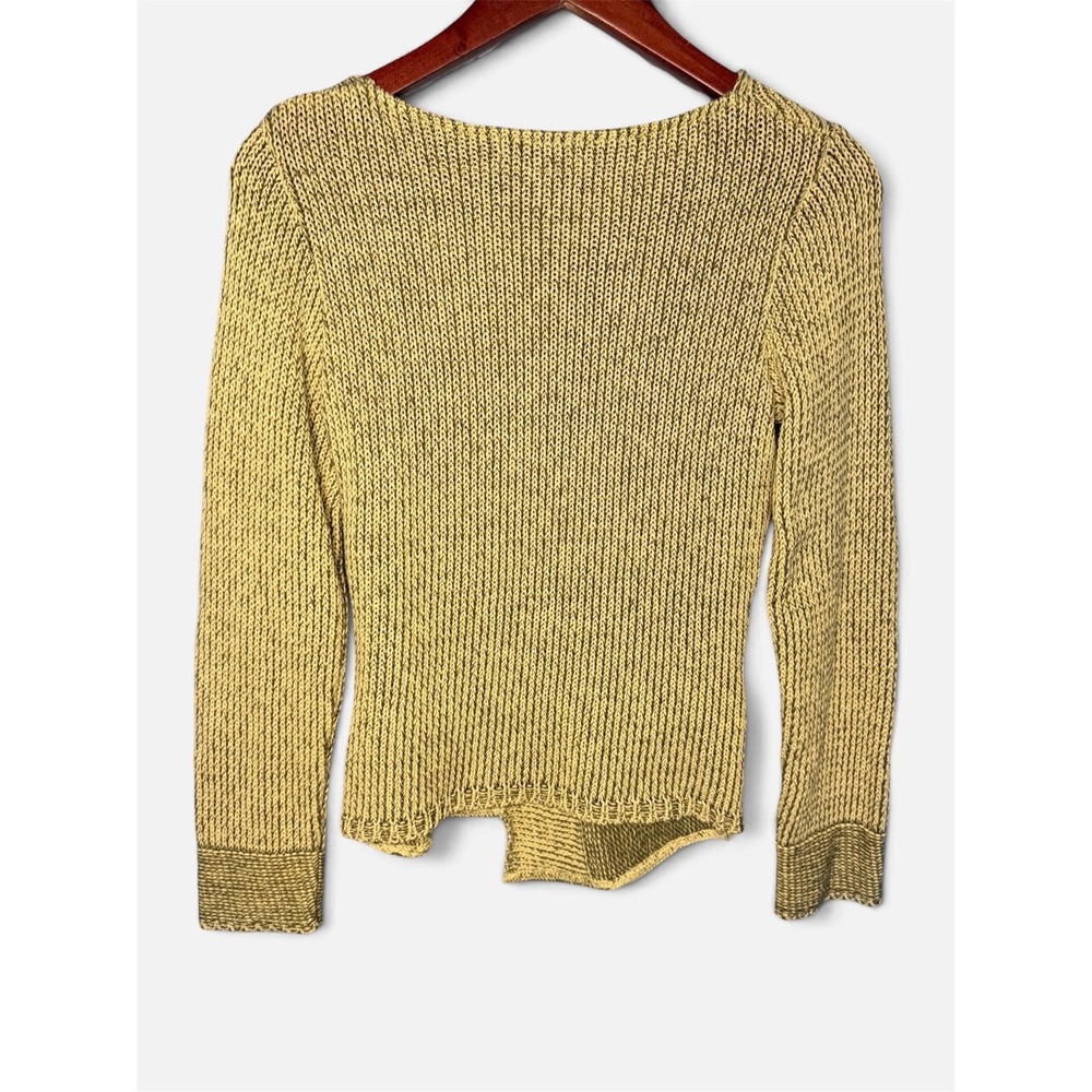 Vintage 90s Belamie Asymmetrical Knit Sweater Cottagecore Boho | Size Small - Picture 3 of 5